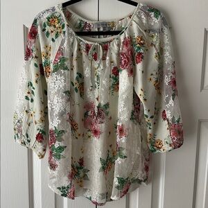 Figuerca & Flower, Floral, Boho Style Blouse
Size S
Excellent Condition